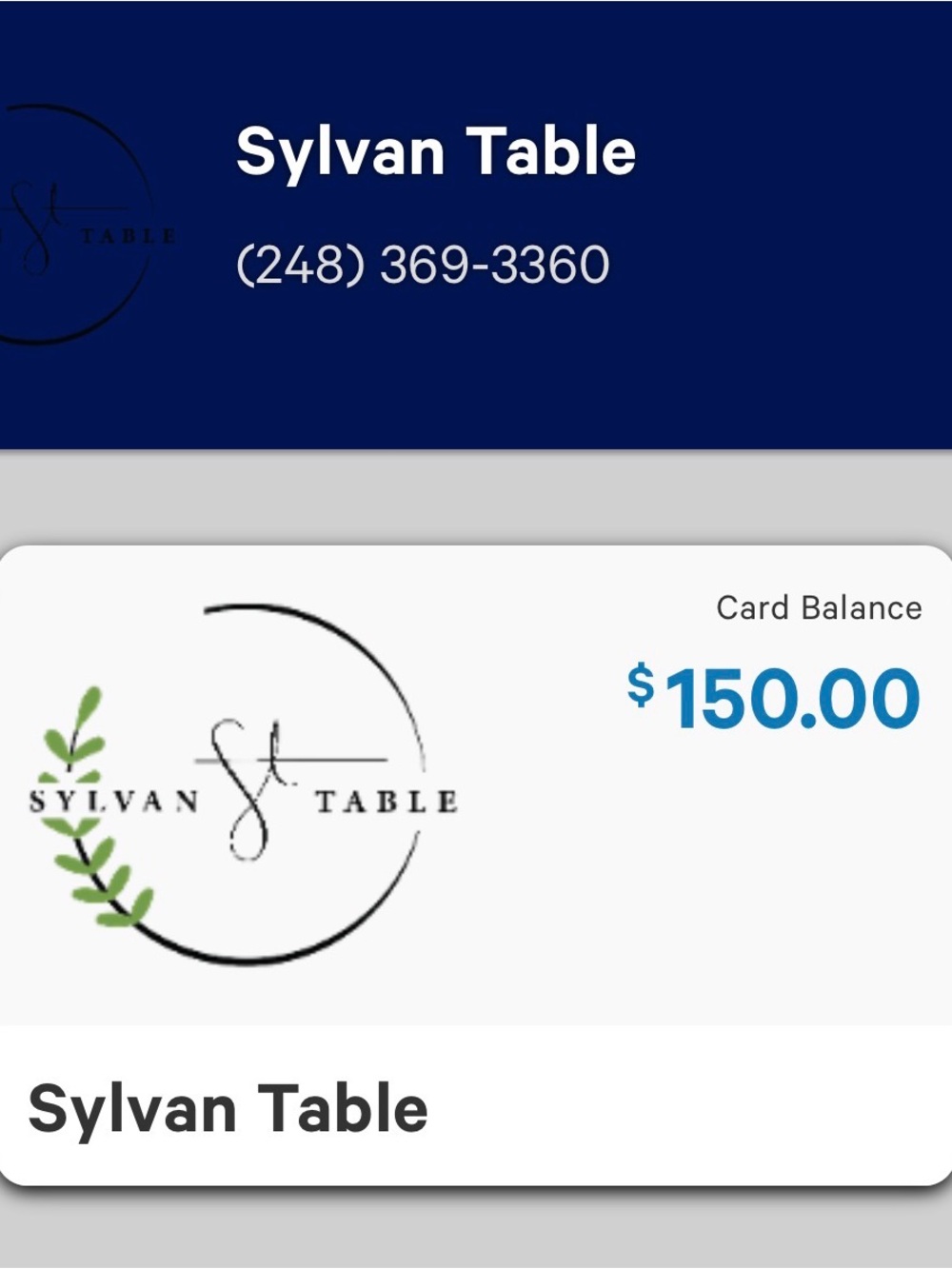 Sylvan Table In Sylvan Lake MI Gift Cards Two Cards $150 and $20 Exp 3-31 - Picture 2 of 3